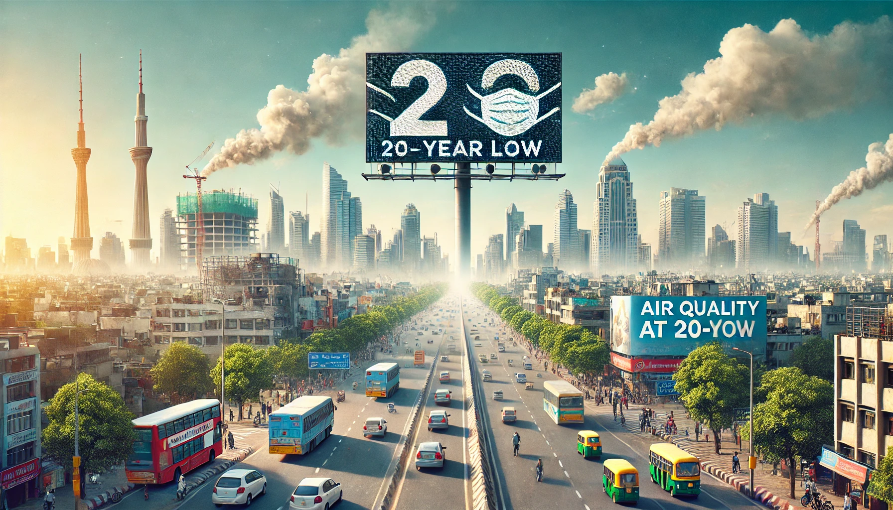 نيودلهي تحتفل بمعلم جديد مع انخفاض مستويات التلوث الهوائي إلى أدنى مستوى خلال 20 عامًا